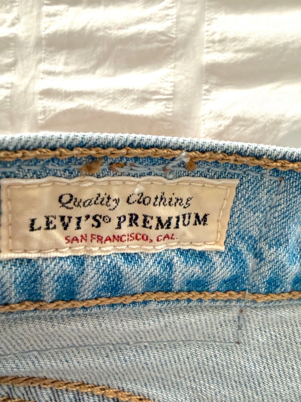 Levi’s Premium Ribcage Straight Ankle Jeans Light Wash High Rise  W28 L29 - Picture 4 of 12